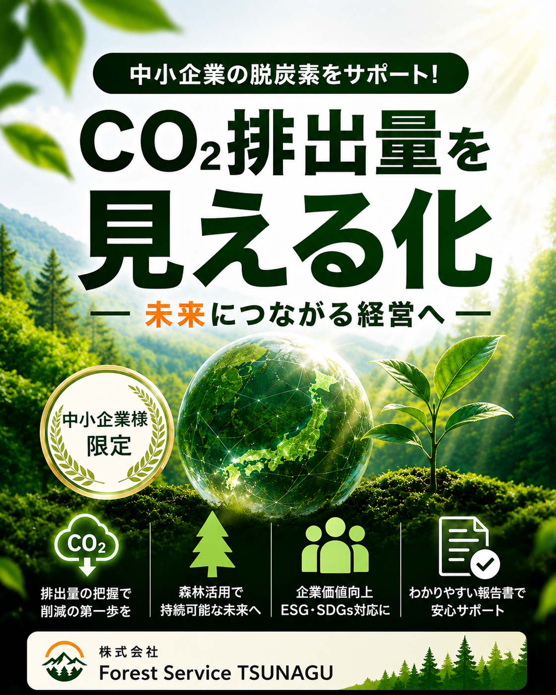 熊本のForest Service TSUNAGU、中小企業向けCO₂算定支援を33,000円で開始　30社限定