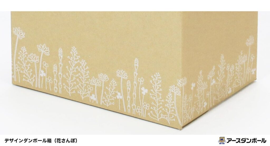 花柄「花さんぽ」ダンボールに宅配100サイズ追加、アースダンボールが5月15日から販売