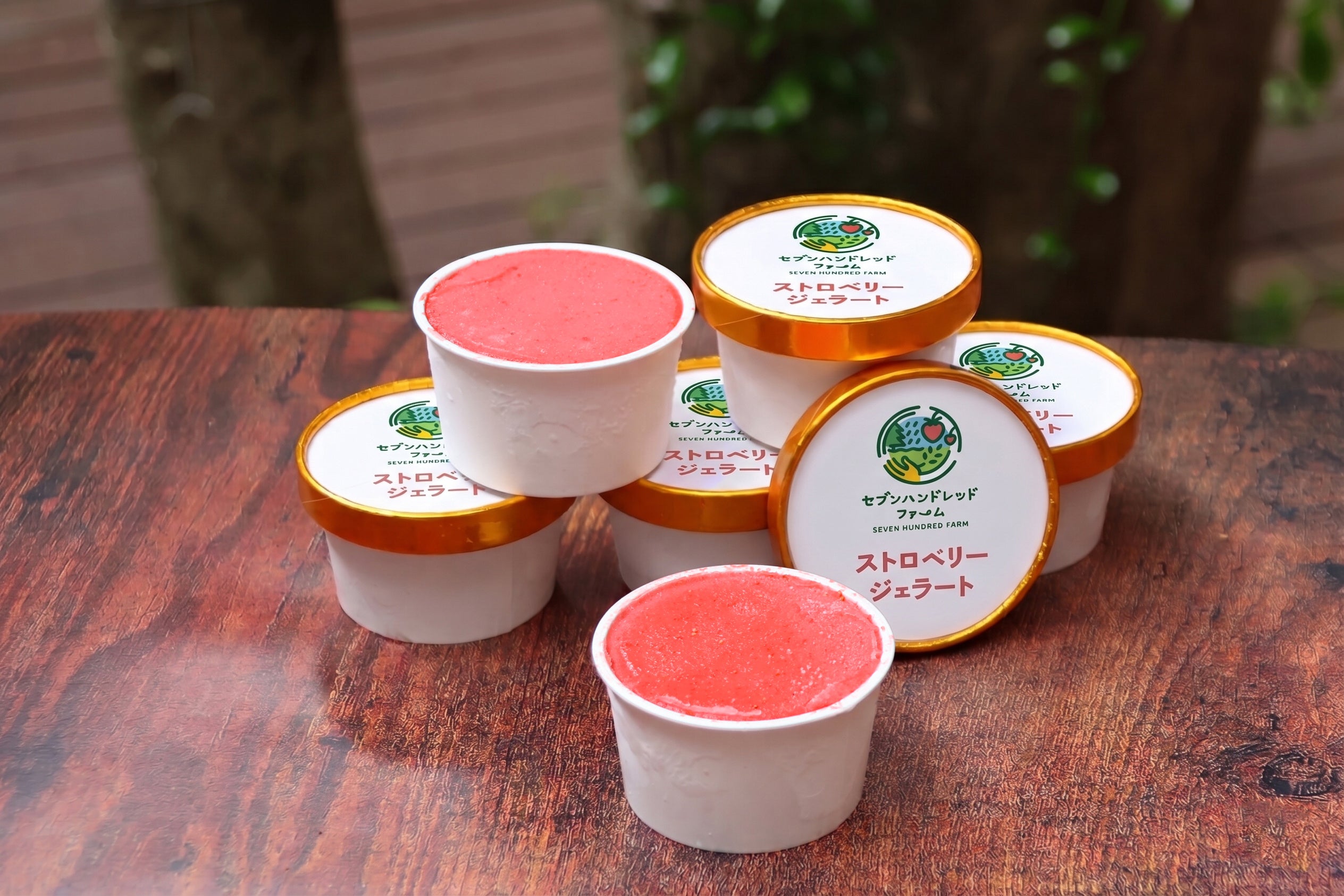 栃木・さくら市のセブンハンドレッドファーム、いちご70％の「ストロベリージェラート」発売