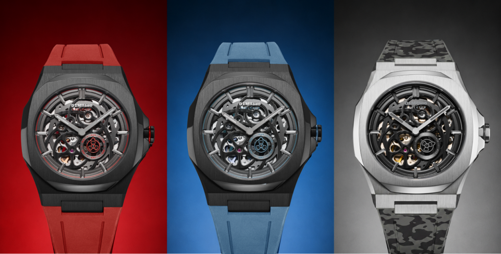 D1 Milano「SKELETON」新作3モデル、カラ―ラバーストラップで6月5日発売