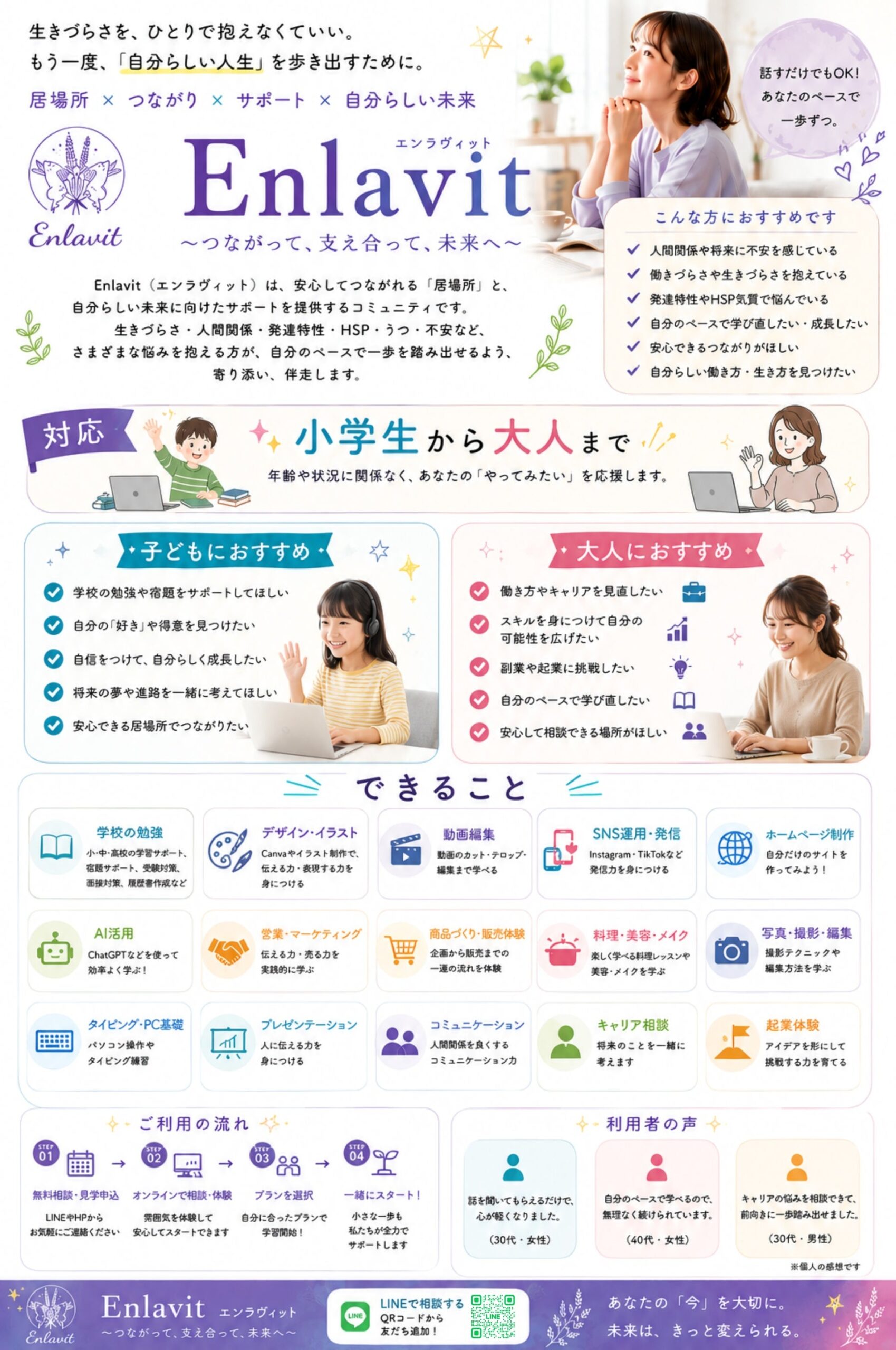 縁紡、オンラインスクール「Enlavit」開設　AI活用や動画編集を実践型で学習