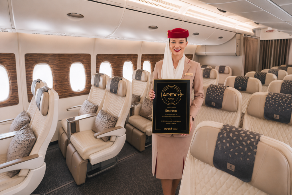 エミレーツ航空、中東地域最優秀航空会社に選出 APEXアワードで受賞