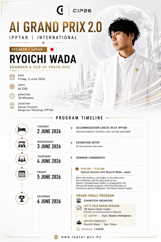 TOKYO EPIC和田CEO、マレーシア政府主催「AI Grand Prix 2.0」でキーノートと公式パネル登壇