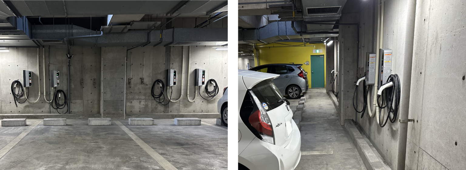稲城市の100戸超マンション、駐車場32車室すべてに6kW普通充電器32台を導入