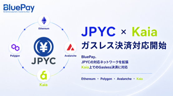 Maximalの「BluePay」、KaiaでJPYCガスレス決済に対応 KAIA不要で支払い完結