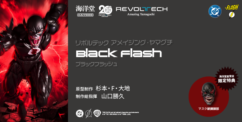 海洋堂、ブラックフラッシュを可動フィギュア化 6月5日予約開始で価格は1万1000円