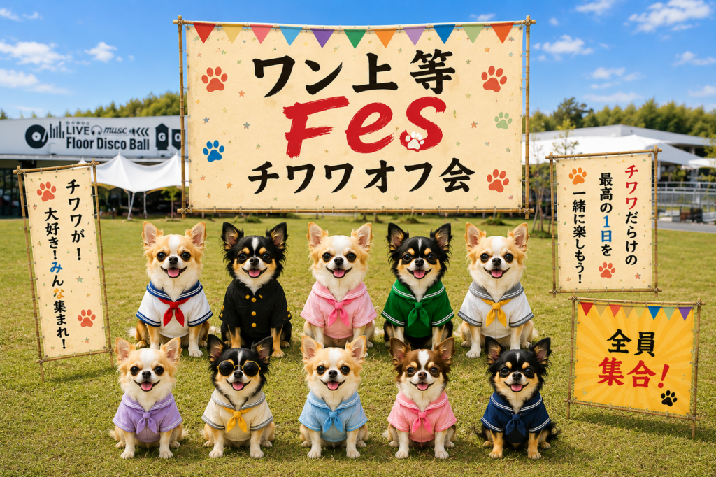 大阪・WHATAWONでチワワ限定「ワン上等Fes」6月28日開催、参加費は事前1500円