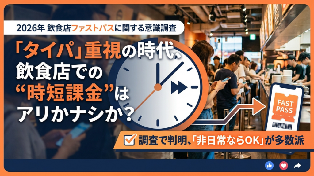 飲食店の「追加料金で待ち時間短縮」関心61.4%、不公平感など懸念43.4%—588人調査