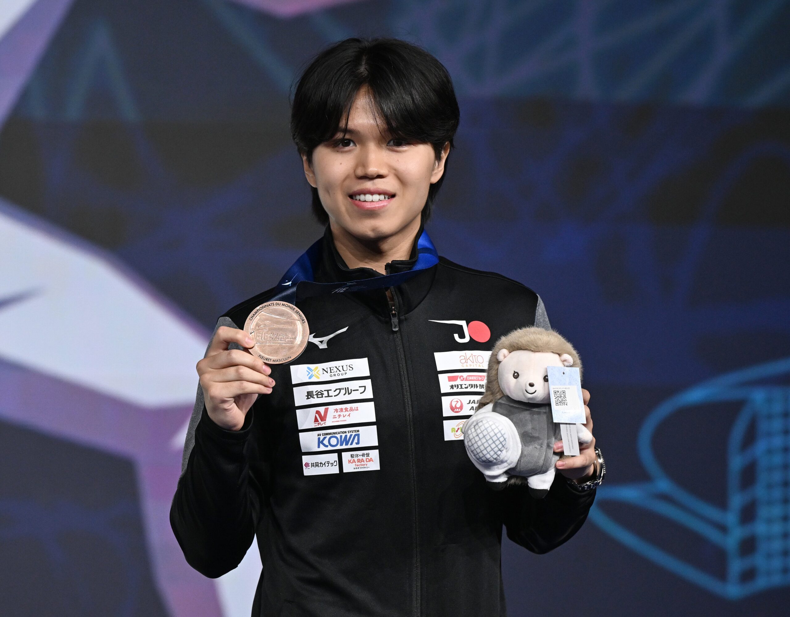 飯村一輝、世界選手権男子フルーレ個人で銅　準々決勝15-11で伊選手撃破