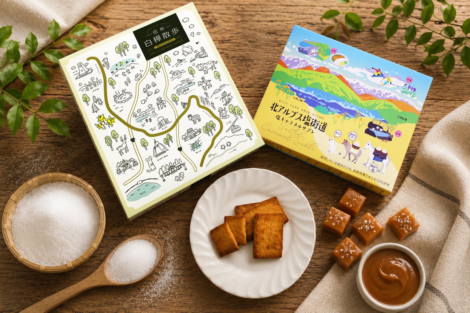 能登の和塩×信州素材、タカチホが塩キャラメルサブレ2種を7月17日発売 能登の和塩×信州素材、タカチホが塩キャラメルサブレ2種を7月17日発売