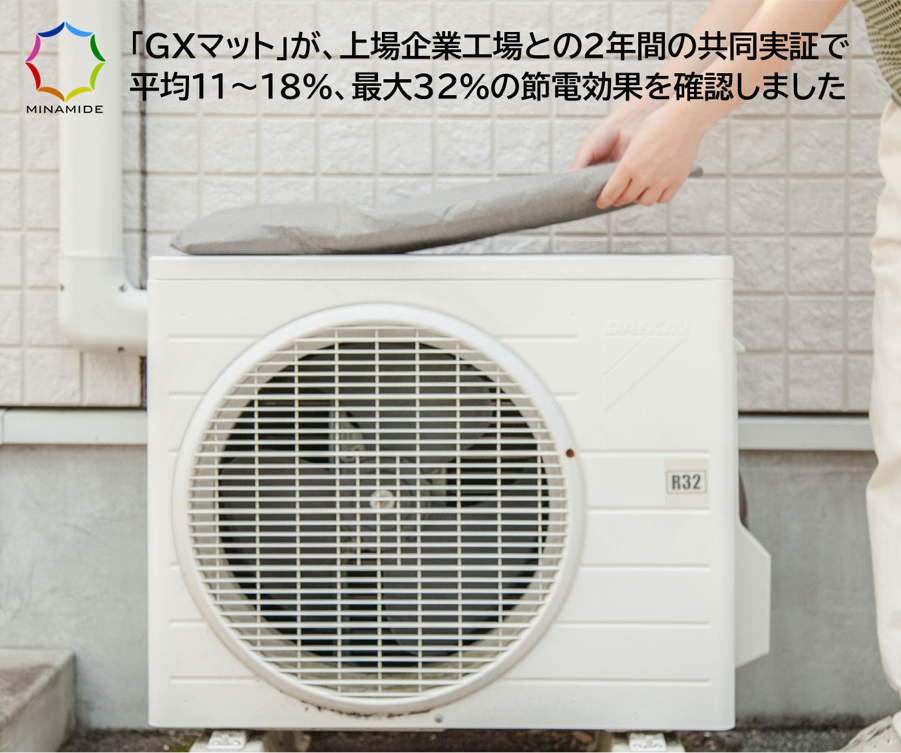 室外機に水の気化熱マット、工場で空調電気代を平均11〜18%削減　最大32%も確認