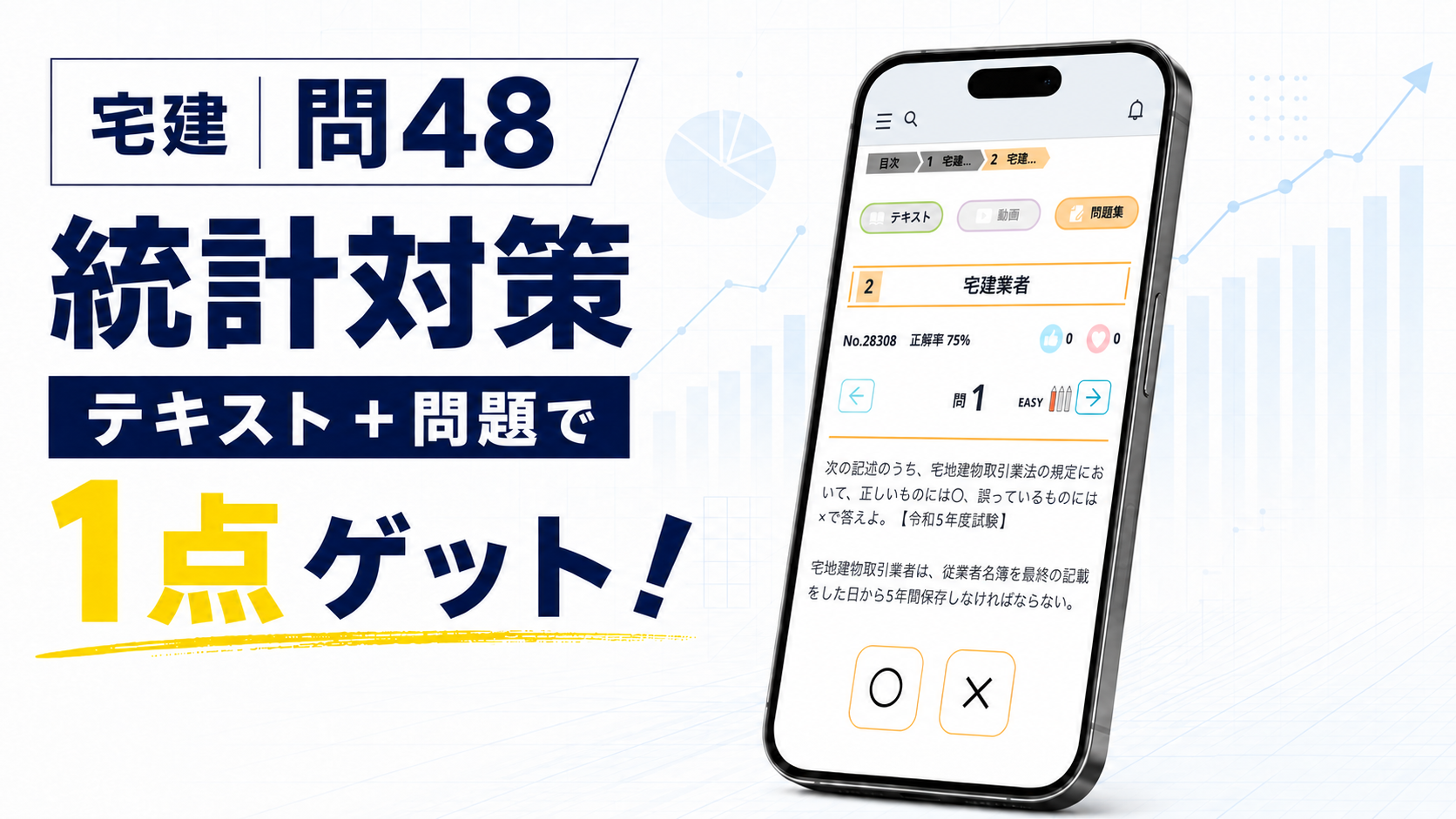 宅建WEBアプリ「宅スマ」、令和8年度向け統計対策を9月中旬追加へ 宅建WEBアプリ「宅スマ」、令和8年度向け統計対策を9月中旬追加へ