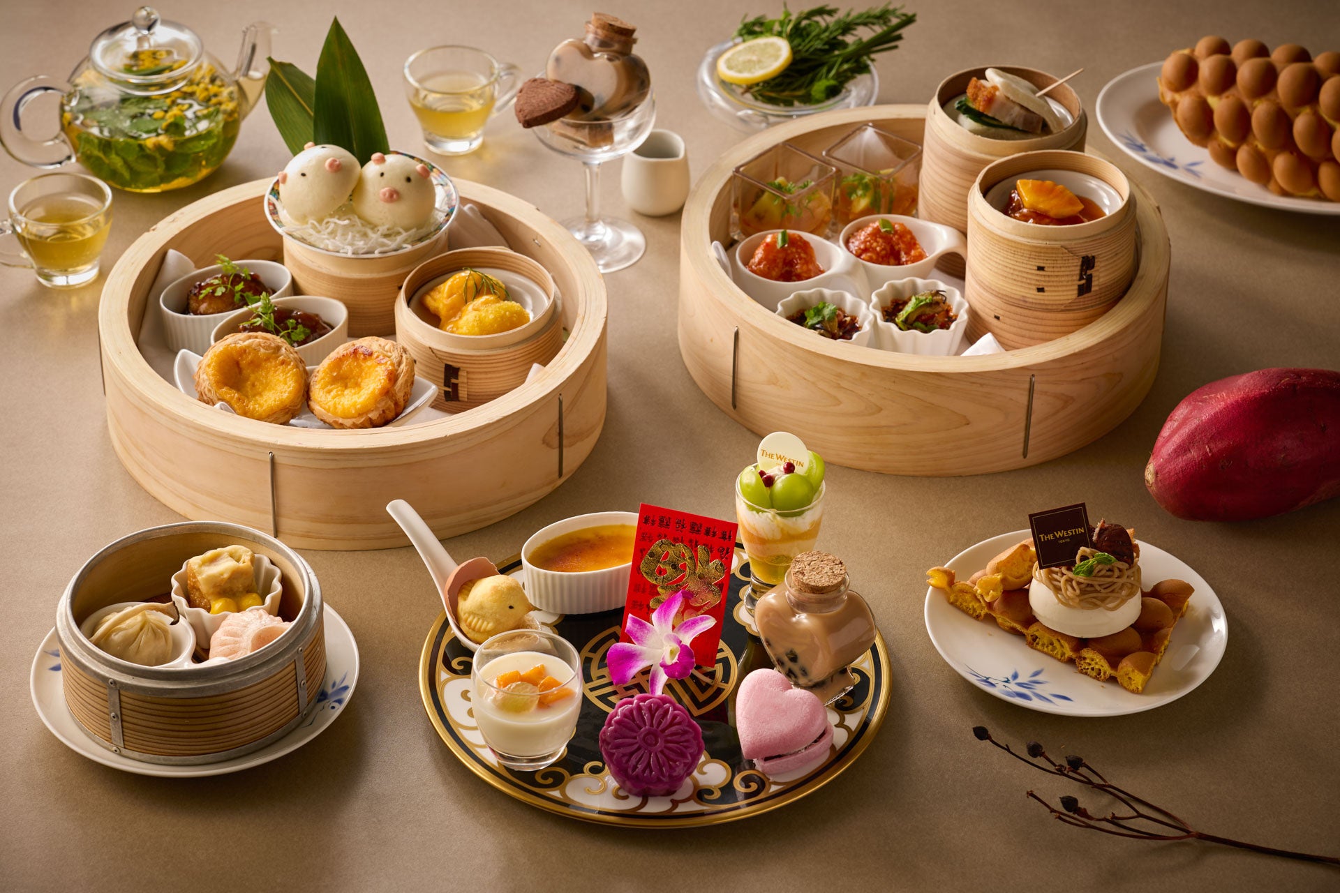 ウェスティンホテル東京「龍天門」で秋限定の飲茶アフタヌーンティー、1日20食で提供 ウェスティンホテル東京「龍天門」で秋限定の飲茶アフタヌーンティー、1日20食で提供