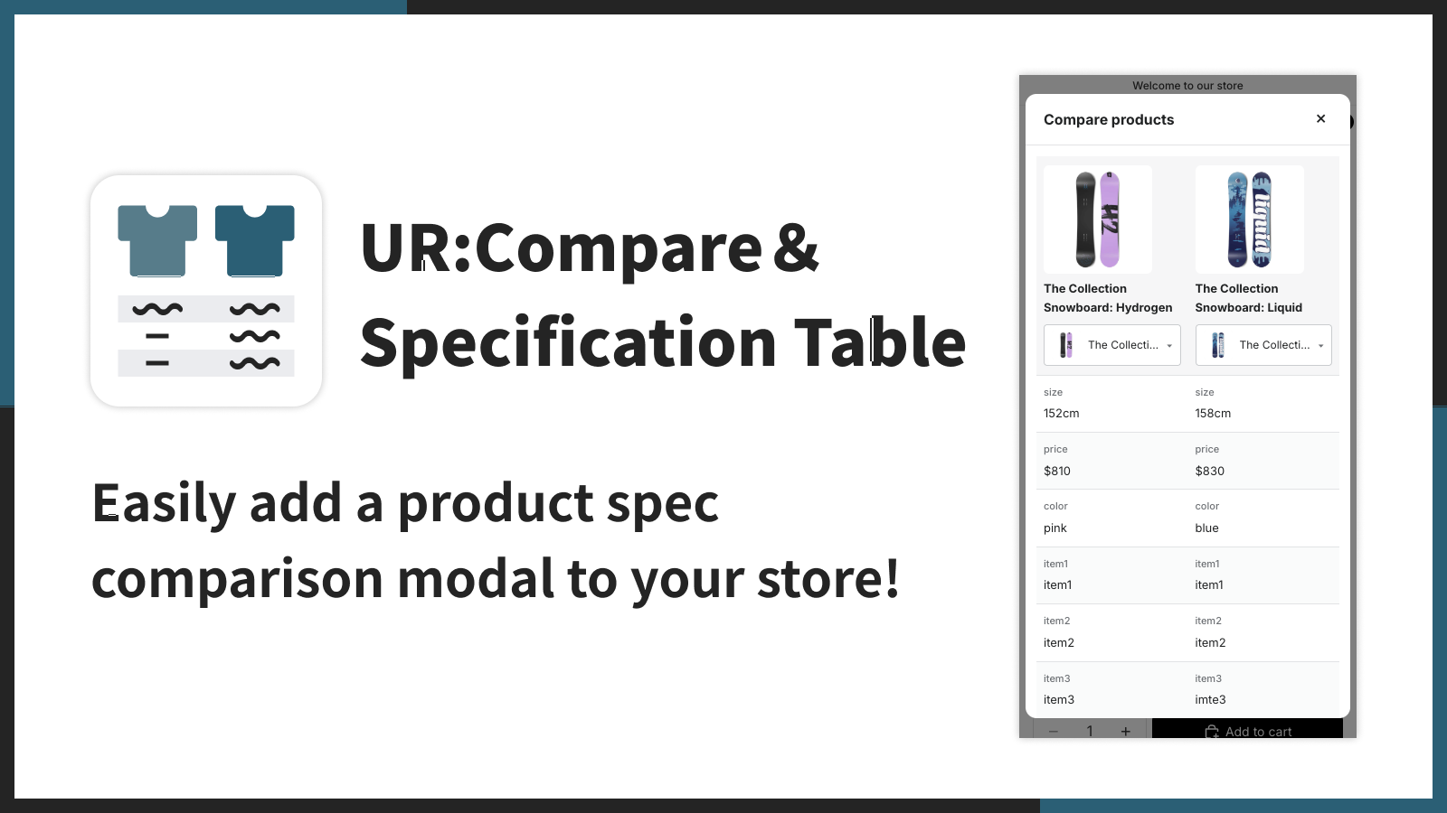UnReact、Shopify商品ページで最大3商品を横並び比較できる海外向けECアプリを提供開始 UnReact、Shopify商品ページで最大3商品を横並び比較できる海外向けECアプリを提供開始