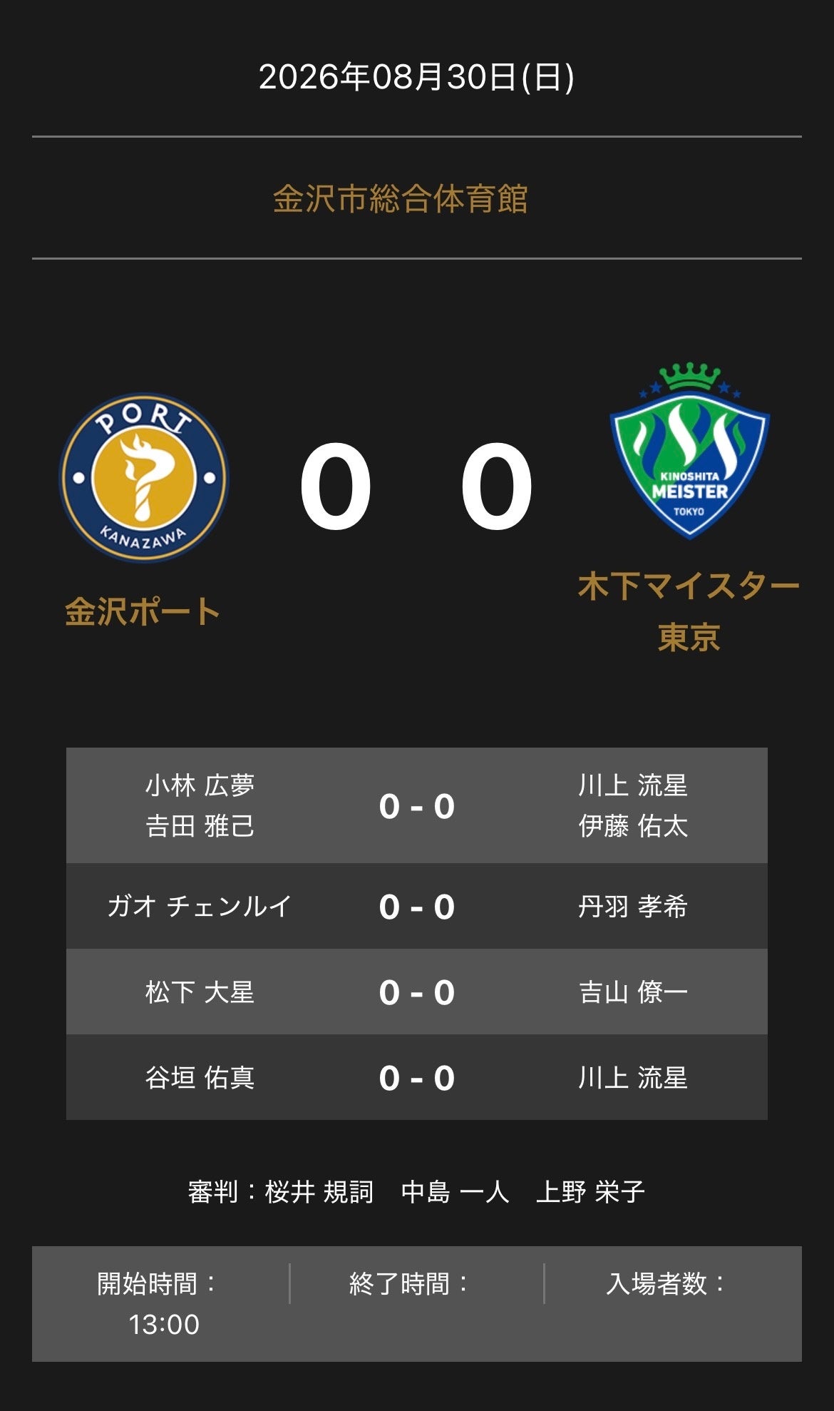 Ｔリーグ公式戦「金沢ポート vs 木下マイスター東京」8月30日の対戦オーダーを公開