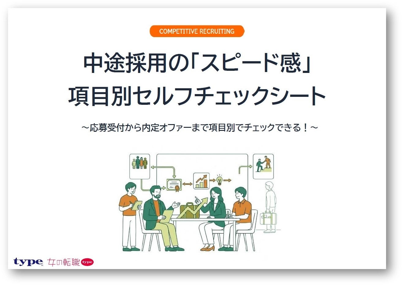 中途採用の選考スピードを9項目で自己診断、キャリアデザインセンターがチェックシート資料を公開 中途採用の選考スピードを9項目で自己診断、キャリアデザインセンターがチェックシート資料を公開