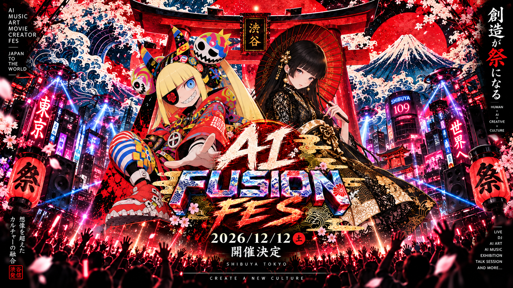 渋谷で「AI FUSION FES 第2弾」開催へ、AIイラスト・動画・音楽を融合 渋谷で「AI FUSION FES 第2弾」開催へ、AIイラスト・動画・音楽を融合