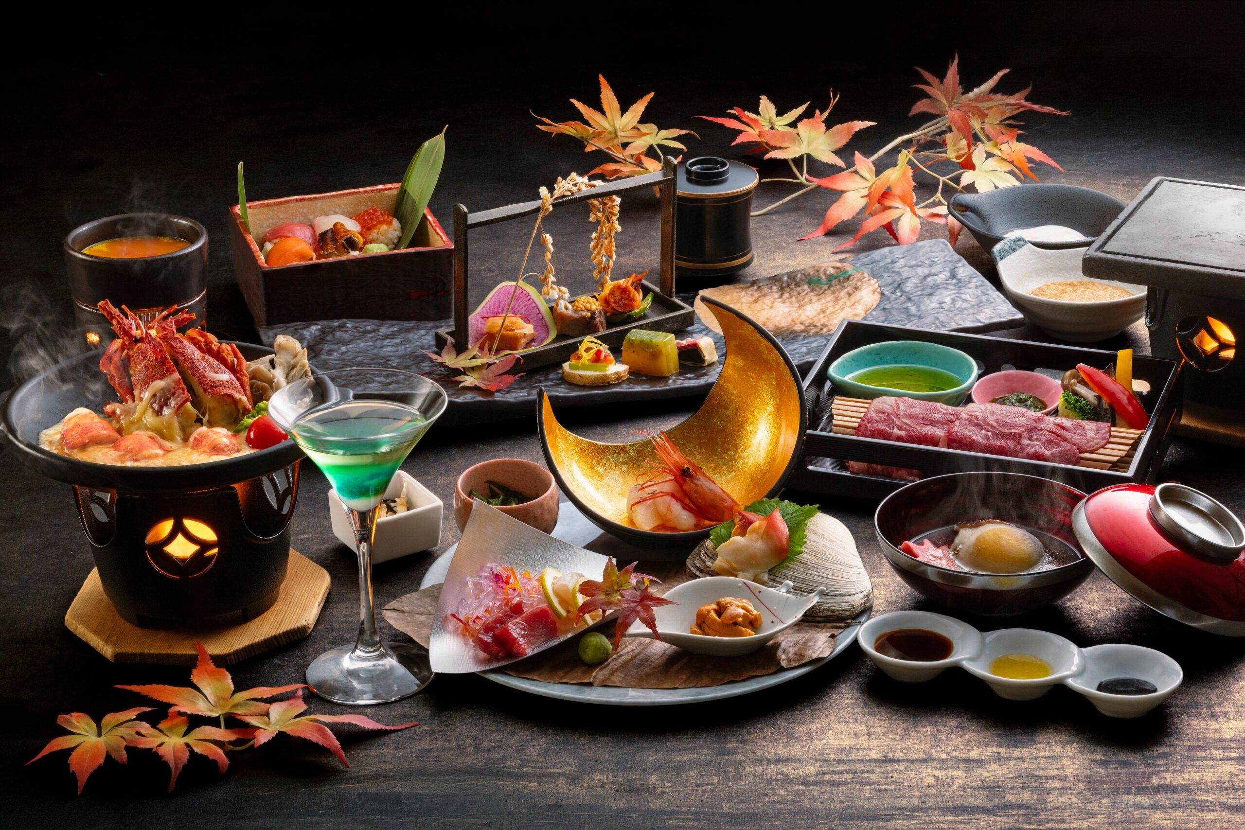 定山渓の章月グランドホテル、秋限定会席「金の月膳」提供開始 9〜11月 定山渓の章月グランドホテル、秋限定会席「金の月膳」提供開始 9〜11月