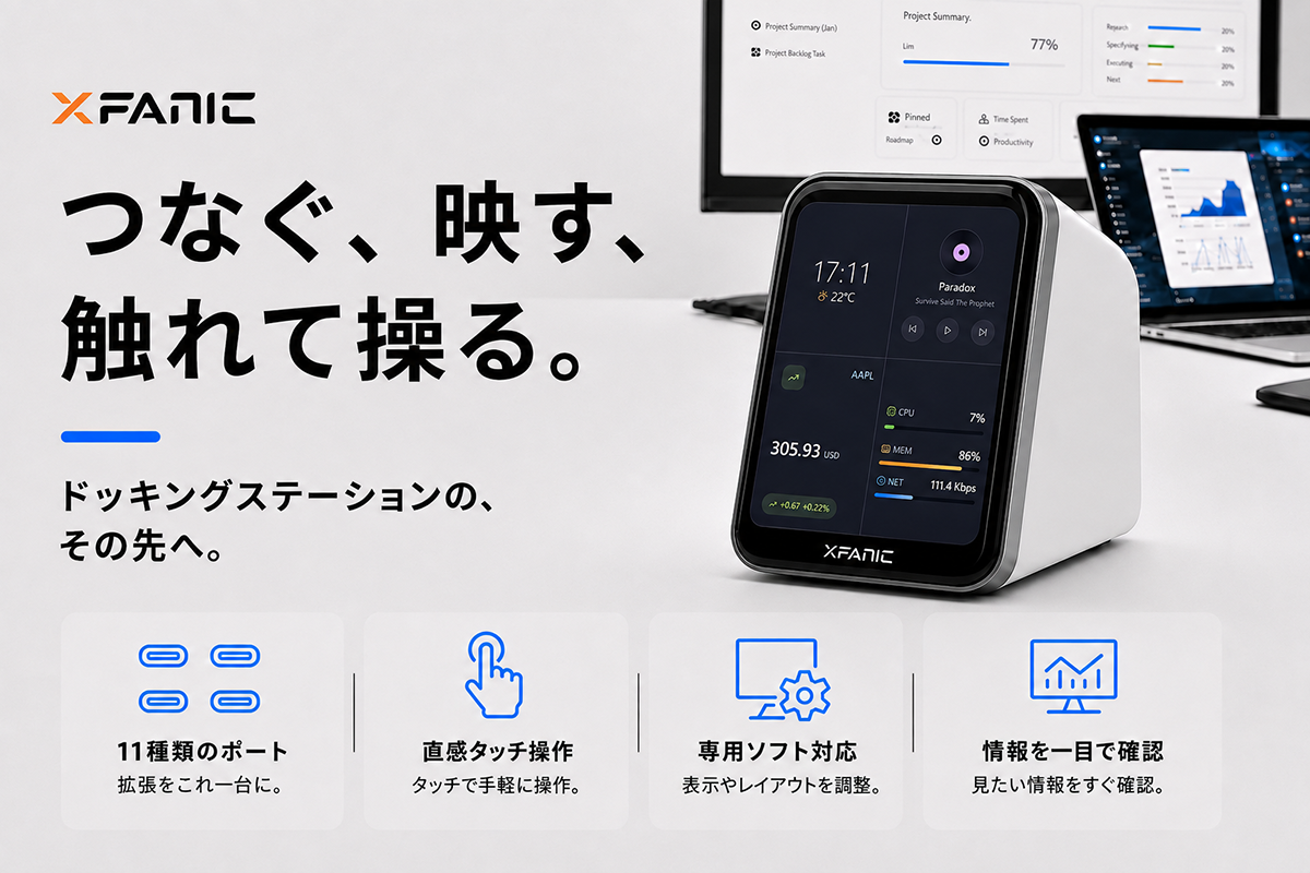 タッチ操作できるドッキングステーション「SmartView Dock」CAMPFIRE公開、最大36%OFFと1,500円OFFクーポン タッチ操作できるドッキングステーション「SmartView Dock」CAMPFIRE公開、最大36%OFFと1,500円OFFクーポン