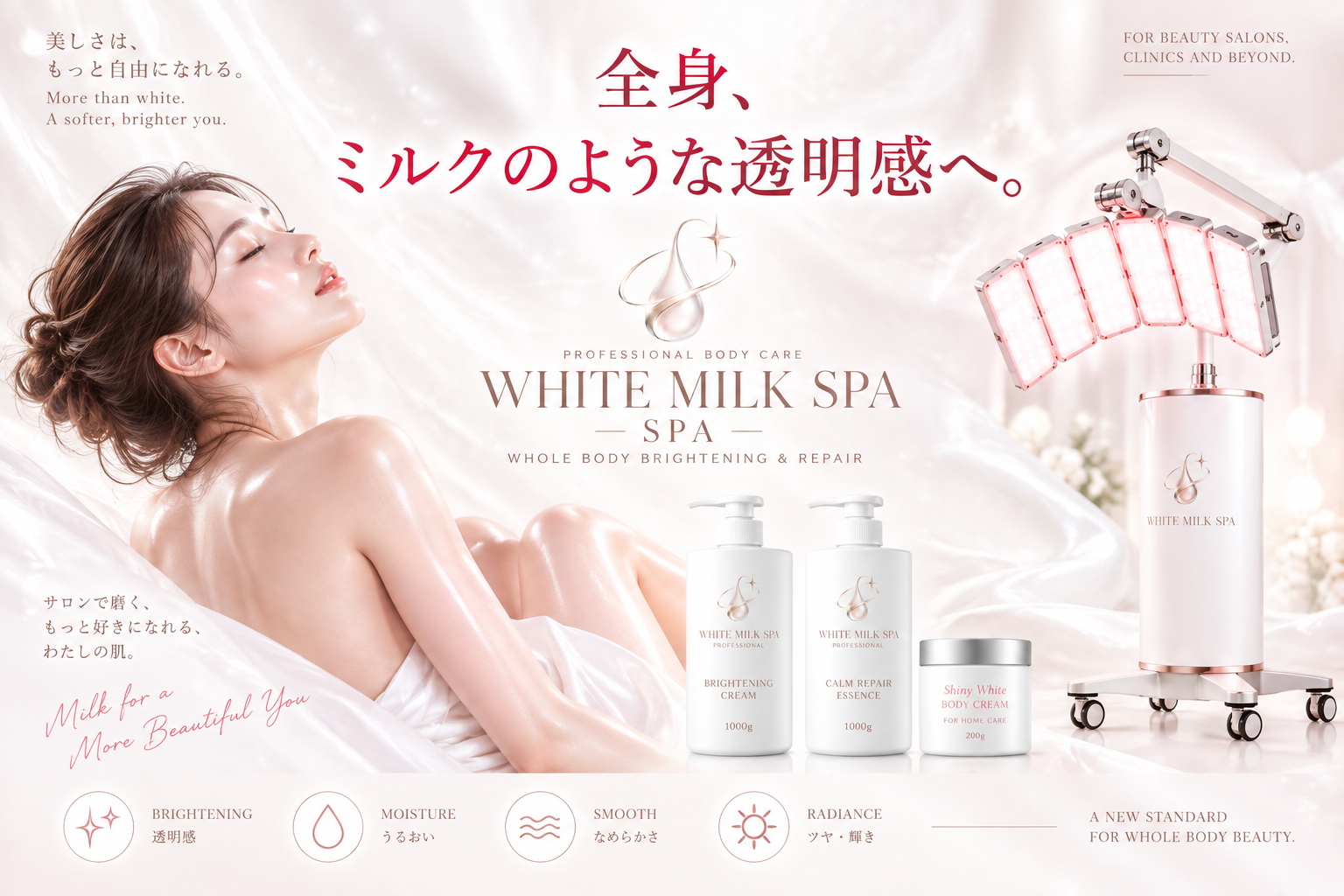 LED×オゾン化オイル発想で全身美容、PLUREVO JAPANが「WHITE MILK SPA」9月15日から10組募集 LED×オゾン化オイル発想で全身美容、PLUREVO JAPANが「WHITE MILK SPA」9月15日から10組募集