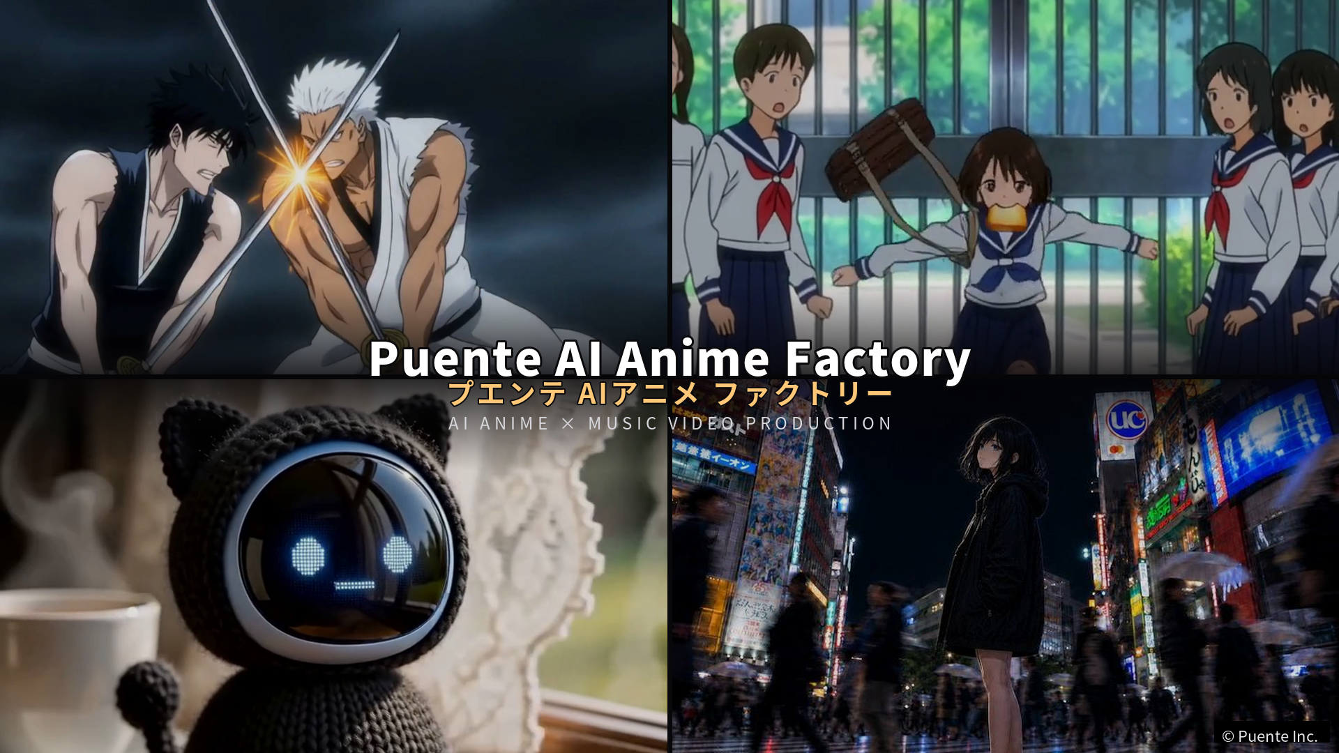 プエンテ、生成AIで短尺アニメ・音楽PVを最短1週間で試作 制作費は従来比1/3〜1/2目安 プエンテ、生成AIで短尺アニメ・音楽PVを最短1週間で試作 制作費は従来比1/3〜1/2目安