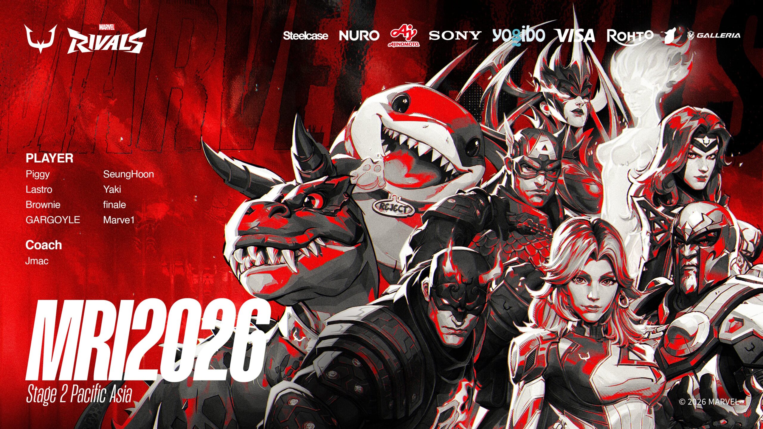 REJECTのMarvel Rivals部門にMarve1再加入、新ロスター8人でStage 2 Pacific Asia出場へ REJECTのMarvel Rivals部門にMarve1再加入、新ロスター8人でStage 2 Pacific Asia出場へ