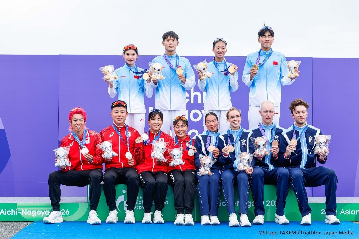 TEAM JAPAN、アジア競技大会トライアスロン混合リレーで銀　1:26:45で中国に51秒差
