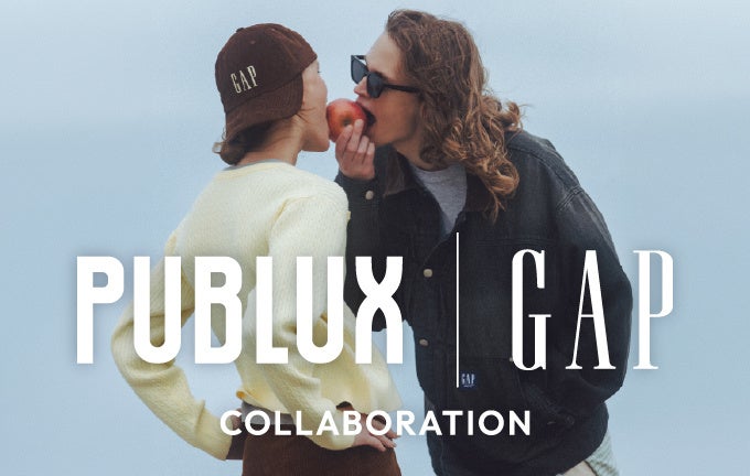 PUBLUXとGAPが初コラボ、9月11日10時からオンライン販売開始 PUBLUXとGAPが初コラボ、9月11日10時からオンライン販売開始