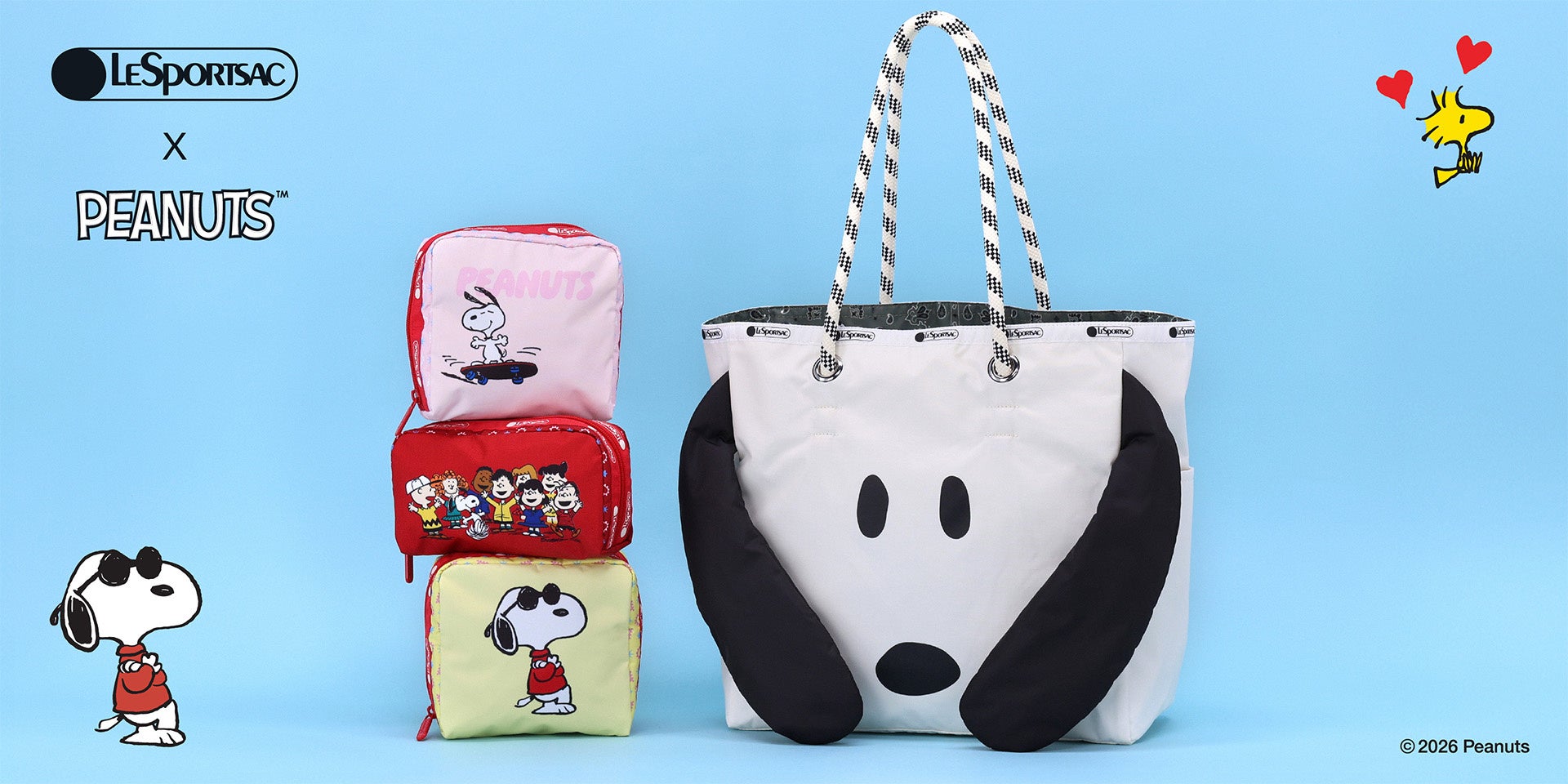 レスポートサック、「PEANUTS」コラボの2026冬コレクションを10月28日発売