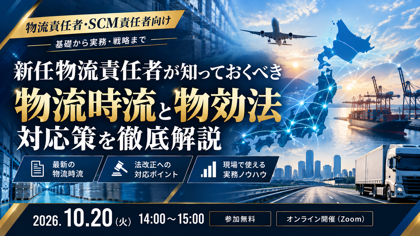 物流時流と物効法対応を3講座で整理、船井総研SCが講演レポート公開