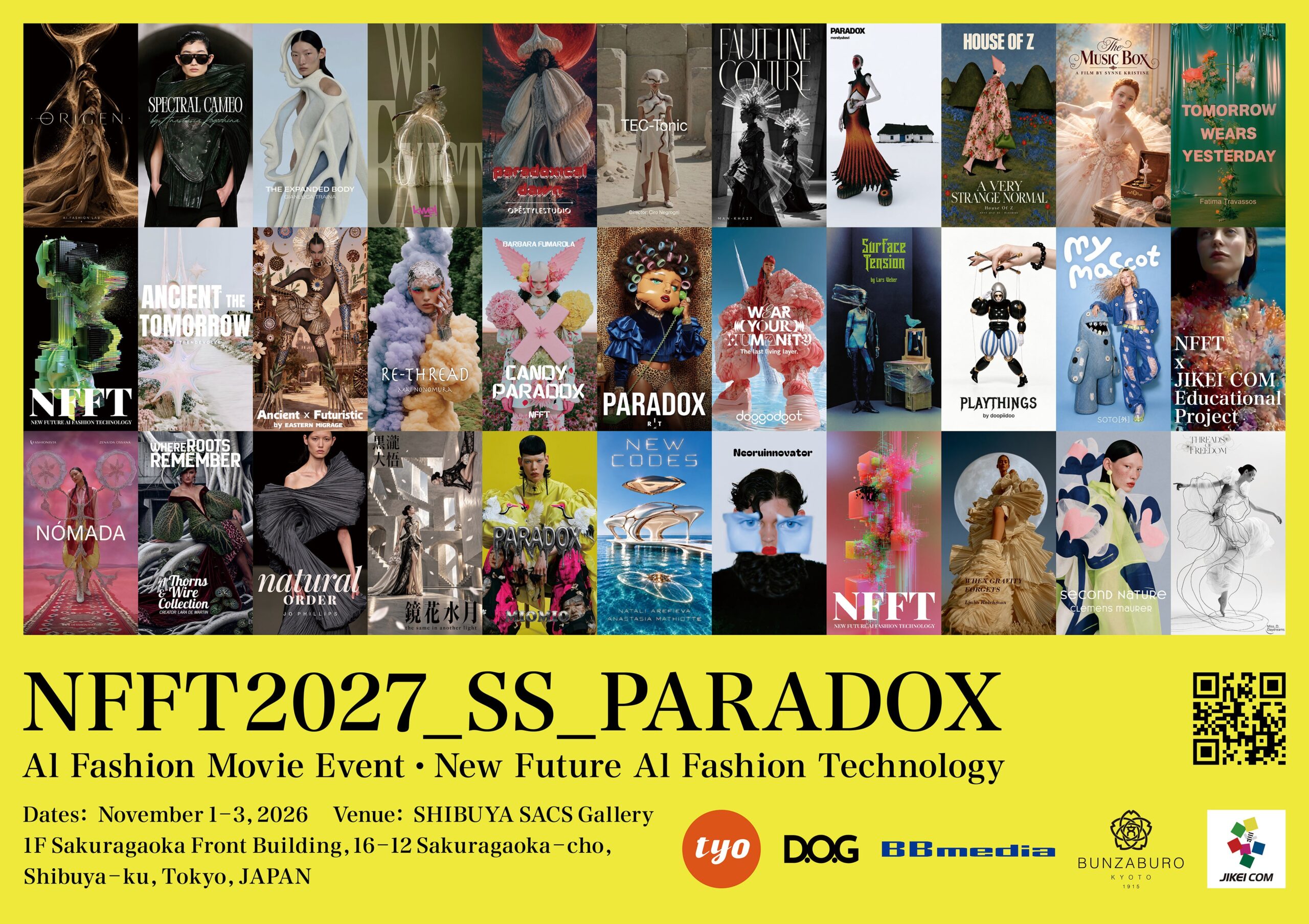 渋谷でAIファッション映像展「NFFT2027SS_PARADOX」開催、AIクリエイター30名の新作を無料公開 渋谷でAIファッション映像展「NFFT2027SS_PARADOX」開催、AIクリエイター30名の新作を無料公開