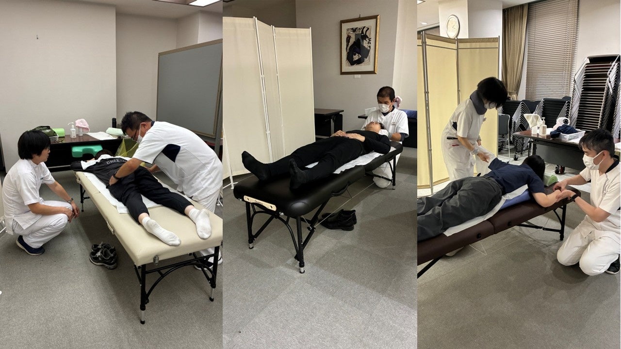 三浦工業松山本社で盲学校生徒5人が社員約80人にあんま実習、30分施術を2日間 三浦工業松山本社で盲学校生徒5人が社員約80人にあんま実習、30分施術を2日間