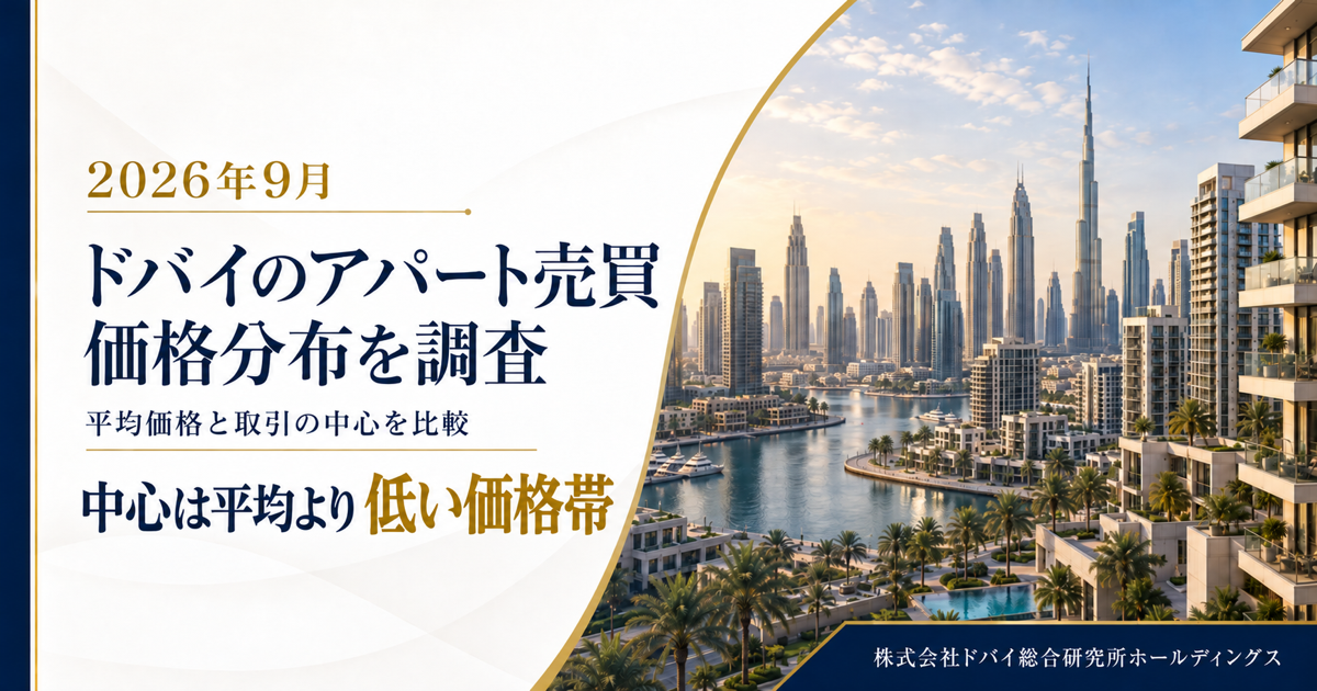 ドバイ居住用アパート9月取引8,757件、平均163万AEDでも中央値は100万~150万AED帯 ドバイ居住用アパート9月取引8,757件、平均163万AEDでも中央値は100万~150万AED帯