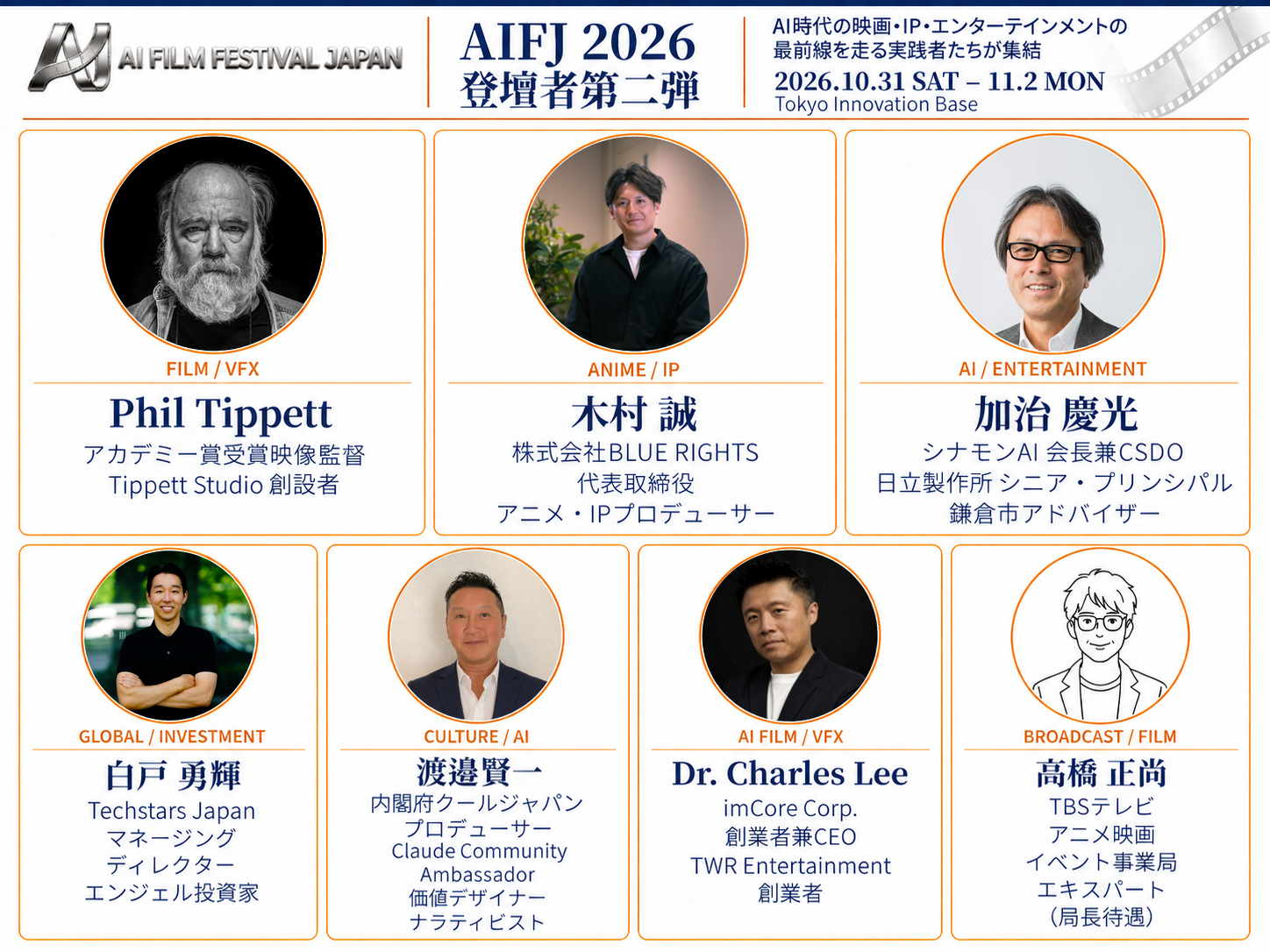 AIFJ 2026、登壇者第二弾24名を発表 TIBで3日間プログラム公開 AIFJ 2026、登壇者第二弾24名を発表 TIBで3日間プログラム公開